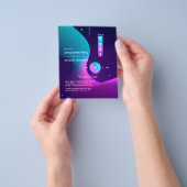 ジオメトリック グロー 卒業パーティー チラシ (手)