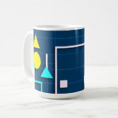 ジオメトリック モダンテック コーヒーマグカップ (正面左)