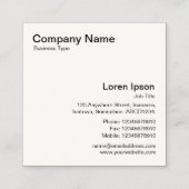 ジオメトリック 020614 - ブラックとピンク スクエア名刺 (裏面)