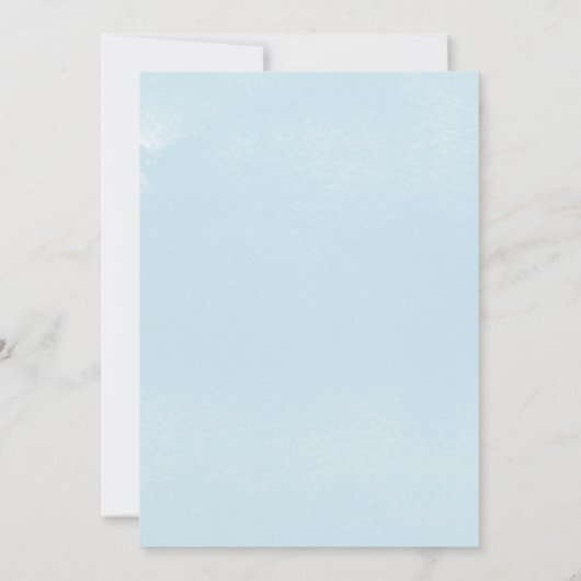 ジオメトリッフォーマルク水結婚色 招待状 (裏面)