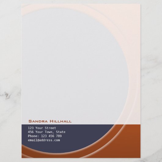 ジオメトリッモダンクメタリックな文字と色 レターヘッド (正面)