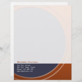 ジオメトリッモダンクメタリックな文字と色 レターヘッド (正面/裏面)