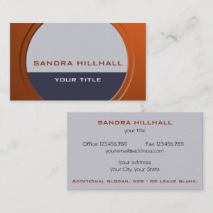 ジオメトリッモダンクメタリックな文字と色 名刺