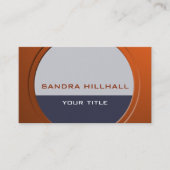 ジオメトリッモダンクメタリックな文字と色 名刺 (正面)