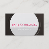 ジオメトリッモダンクメタリックな文字と色 名刺 (正面)