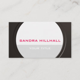 ジオメトリッモダンクメタリックな文字と色 名刺