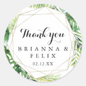 ジオメトリデスティネーションサンキュー結婚式の引き出物 ラウンドシール (正面)