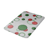 ジオメトリドット円レトロパターン（任意の色） バスマット (アングル)