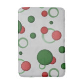 ジオメトリドット円レトロパターン（任意の色） バスマット (正面縦)