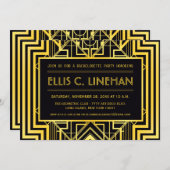 ジオメトリバチェロレッテシャワー招待状 招待状 (正面/裏面)