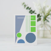 ジオメトリバランス抽象デザイン ポストカード (スタンド正面)