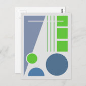 ジオメトリバランス抽象デザイン ポストカード (正面/裏面)