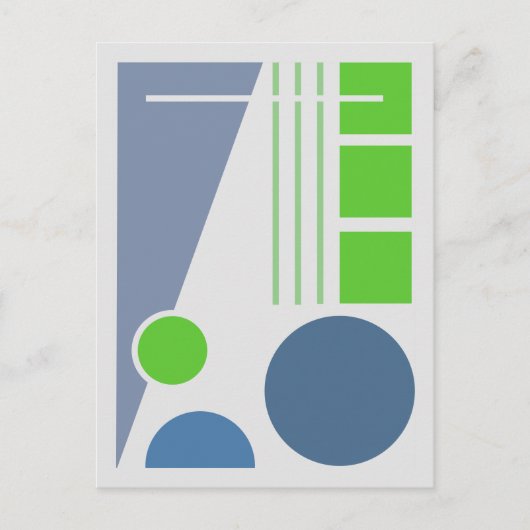 ジオメトリバランス抽象デザイン ポストカード (正面)