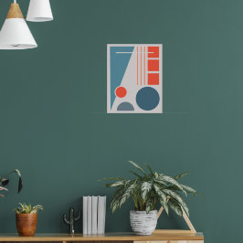 ジオメトリバランス1抽象デザイン ポスター