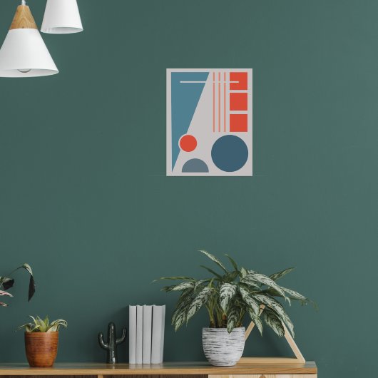 ジオメトリバランス1抽象デザイン ポスター (リビング1)