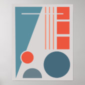 ジオメトリバランス1抽象デザイン ポスター (正面)