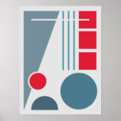 ジオメトリバランス1抽象デザイン ポスター (正面)