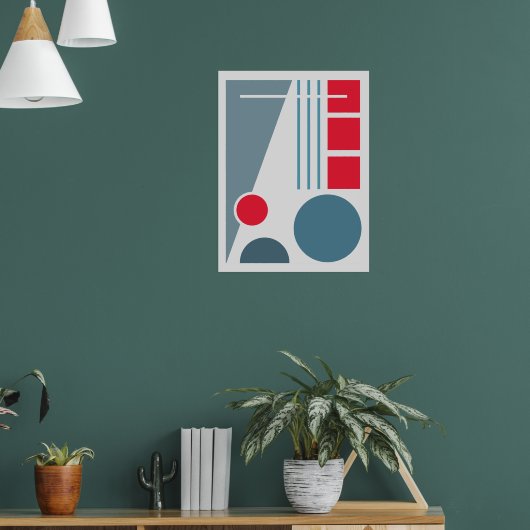 ジオメトリバランス1抽象デザイン ポスター (リビング1)