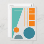 ジオメトリバランス1抽象デザイン ポストカード (正面/裏面)