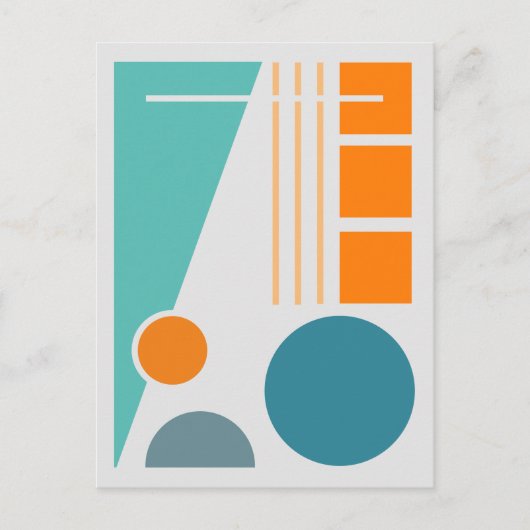 ジオメトリバランス1抽象デザイン ポストカード (正面)