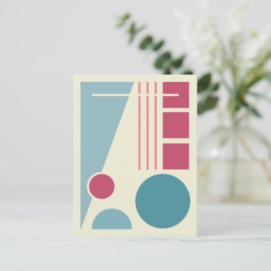 ジオメトリバランス1抽象デザイン ポストカード (スタンド正面)