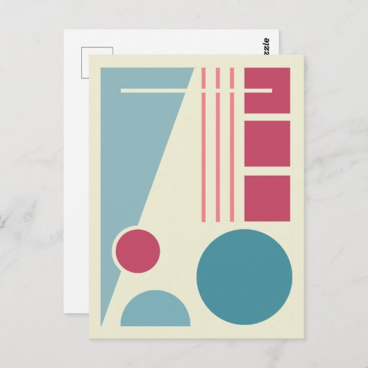 ジオメトリバランス1抽象デザイン ポストカード (正面/裏面)