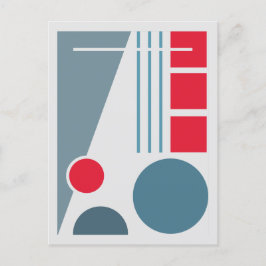 ジオメトリバランス1抽象デザイン ポストカード