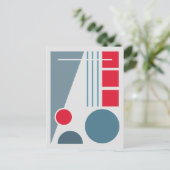 ジオメトリバランス1抽象デザイン ポストカード (スタンド正面)