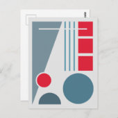 ジオメトリバランス1抽象デザイン ポストカード (正面/裏面)