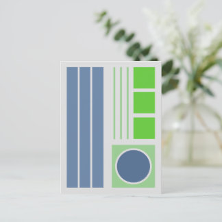 ジオメトリバランス2抽象デザイン ポストカード