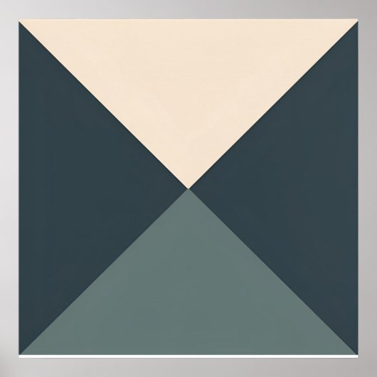 ジオメトリバランス – 最小三角形 ポスター (正面)