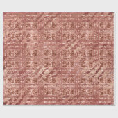 ジオメトリバラ金ゴールド銅ピーチグリッターゼブラ ラッピングペーパー (フラット)