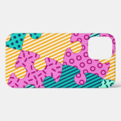 ジオメトリパズルのバナー、Memphis backgro Case-Mate iPhoneケース (裏面 (横))