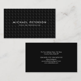 ジオメトリパターンラグジュアリーブラック 名刺