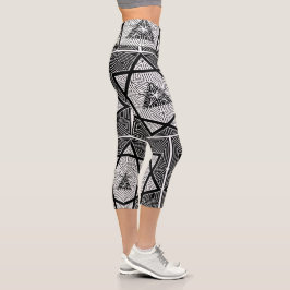 ジオメトリパターンレギンス カプリレギンス