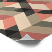ジオメトリパターン(レトロカラーパレット) ポスター (角)