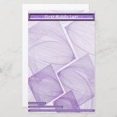ジオメトリパープルシェードパーソナライズされた 便箋 (正面/裏面)