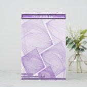 ジオメトリパープルシェードパーソナライズされた 便箋 (スタンド正面)