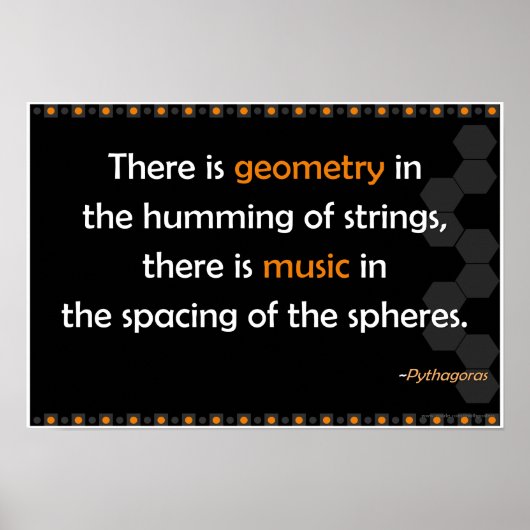 ジオメトリピタゴラス引用文ポスター ポスター (正面)