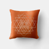 ジオメトリピーチピンクローズ金ゴールド三角形オレンジビップ クッション (裏面)