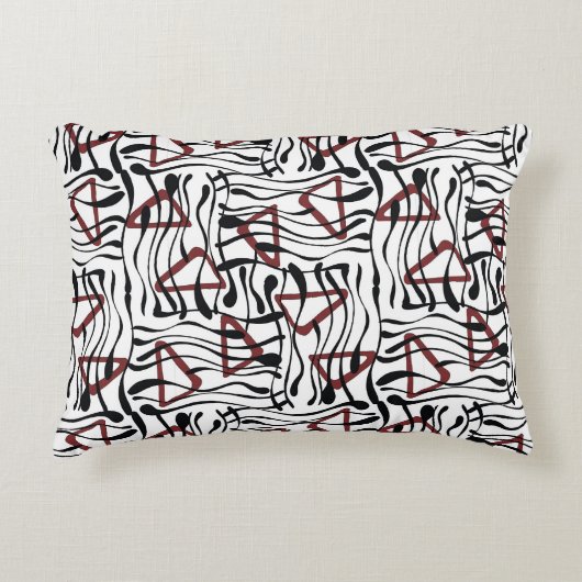 ジオメトリファブリック芸術的：パターンデザイン。 アクセントクッション (正面)