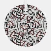 ジオメトリファブリック芸術的:パターンデザイン。 ガラスオーナメント (裏面)