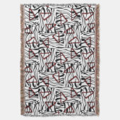 ジオメトリファブリック芸術的：パターンデザイン。 スローブランケット (正面縦)