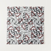 ジオメトリファブリック芸術的：パターンデザイン。 タペストリー (正面(横))