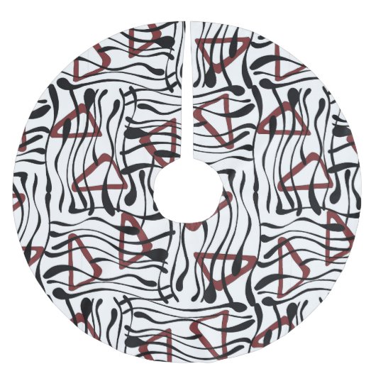 ジオメトリファブリック芸術的:パターンデザイン。 ブラッシュドポリエステルツリースカート (正面)