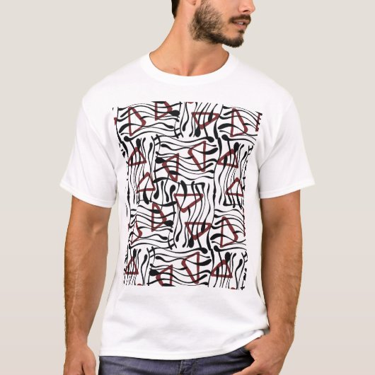 ジオメトリファブリック芸術的:パターンデザイン。 Tシャツ (正面)