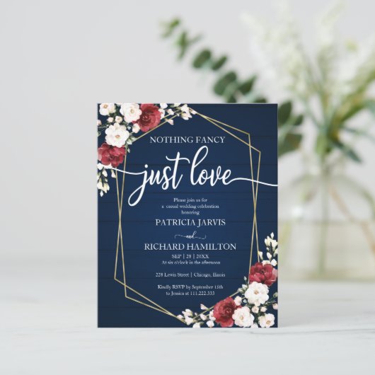 ジオメトリファンシー予算結婚式招待状なし (スタンド正面)