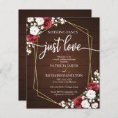 ジオメトリファンシー予算結婚式招待状なし (正面/裏面)