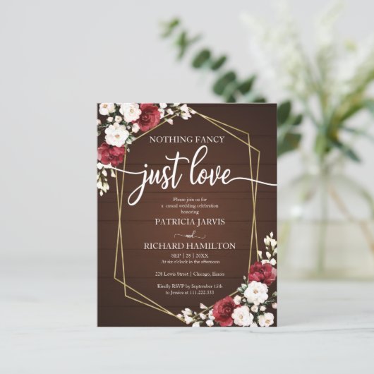 ジオメトリファンシー予算結婚式招待状なし (スタンド正面)