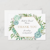 ジオメトリフレーム結婚のサンキューカード サンキューカード (正面/裏面)